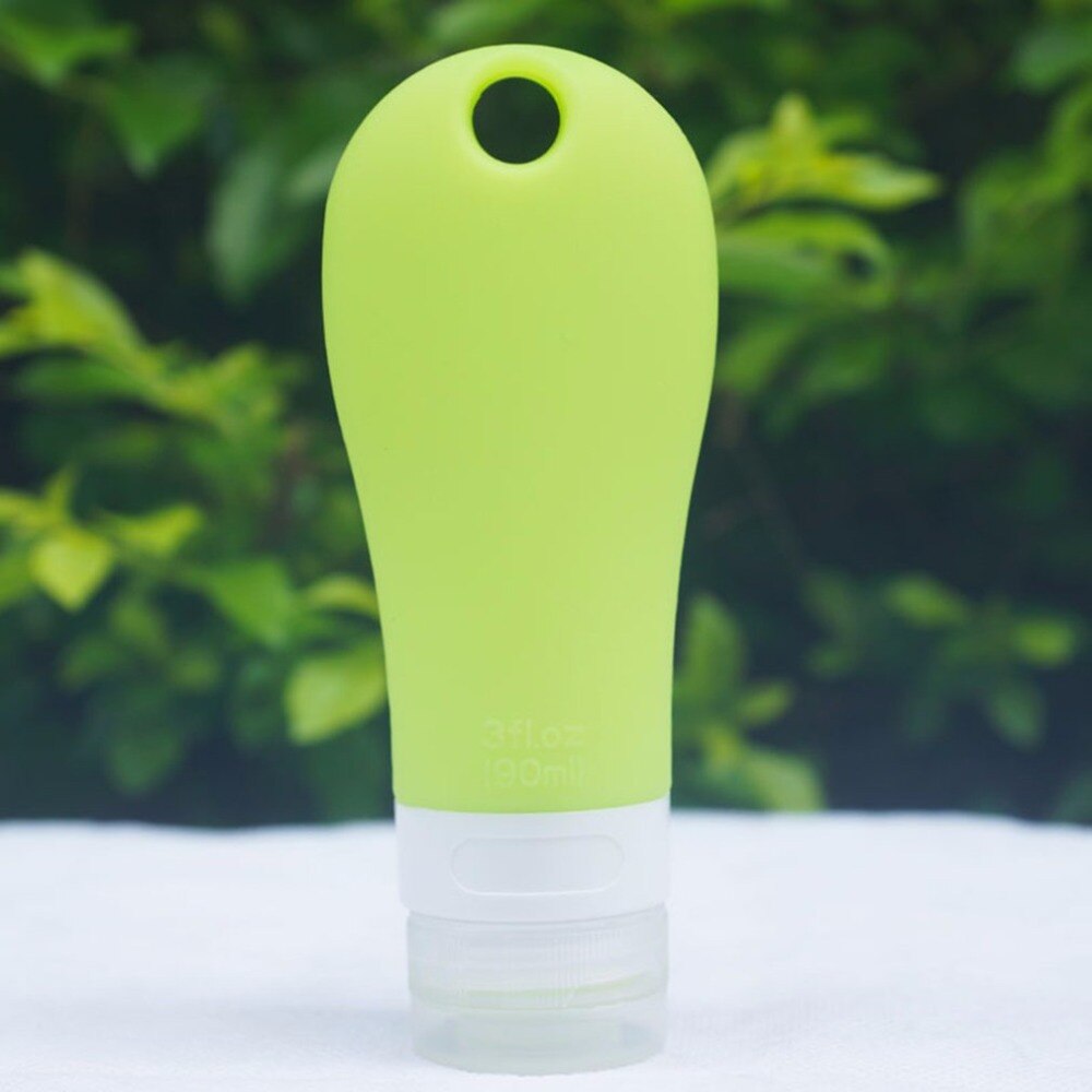 New 90ml Portable Mini Silicone Refillable Bottle creams Makeup Product Travel Tubes Lotion Points Absolutely Shampoo Container - ebowsos