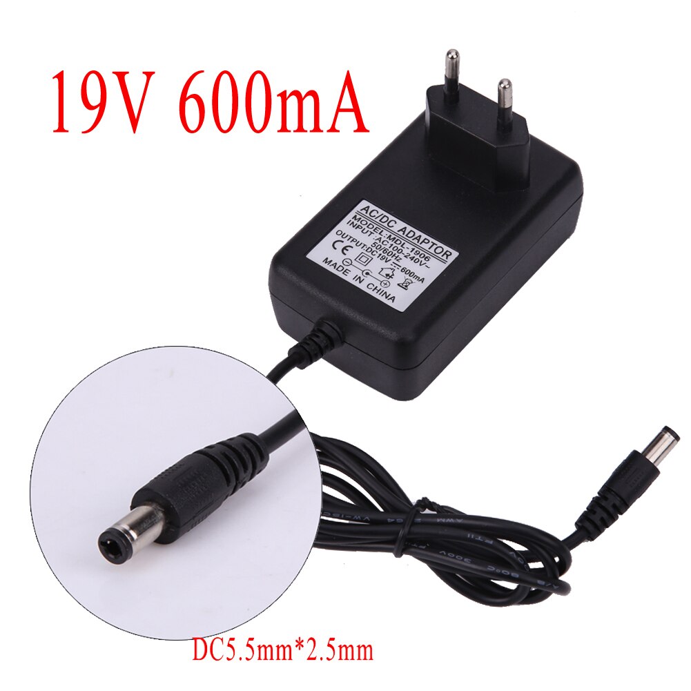 New AC 100-240V to DC 19V 600mA EU Power Adapter Charger Switching Power Supply Converter Adapter - ebowsos