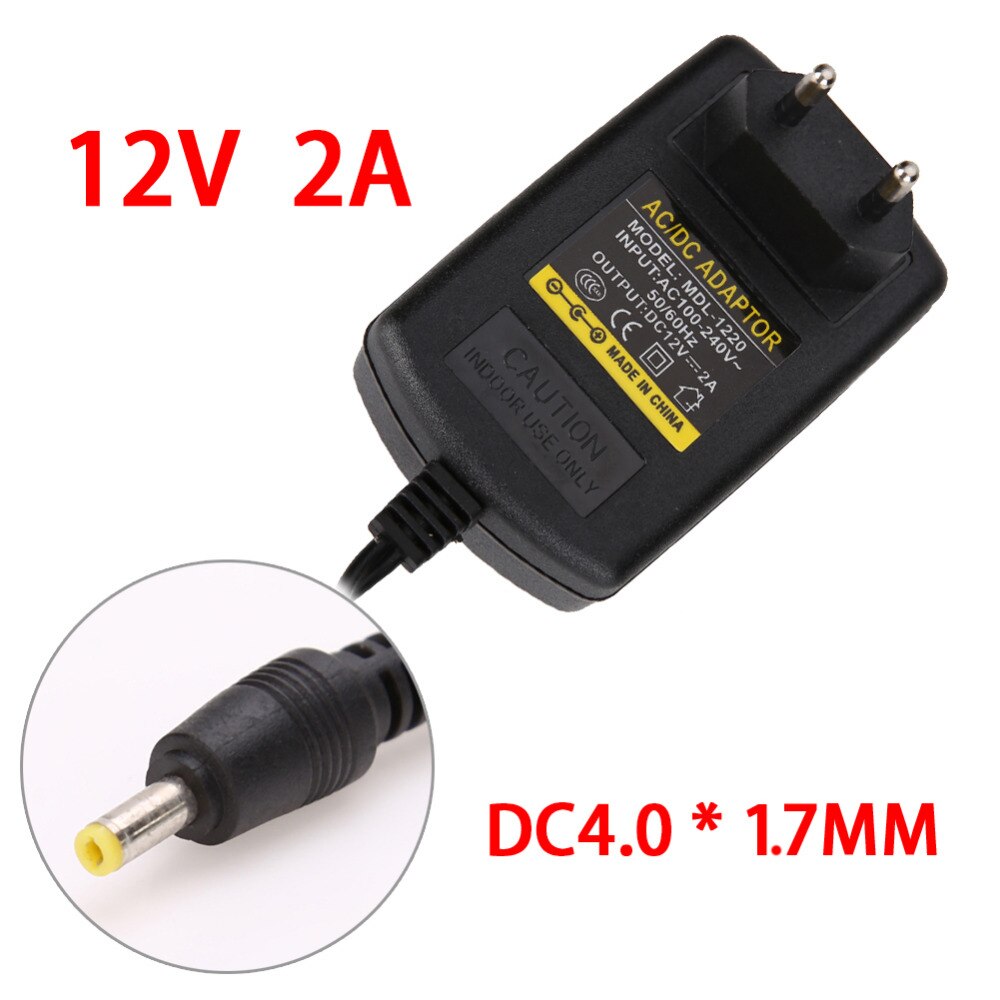 New AC to DC 4.0mmx1.7mm 12V 2A Switching Power Supply Adapter EU UK US AC Plug standard - ebowsos