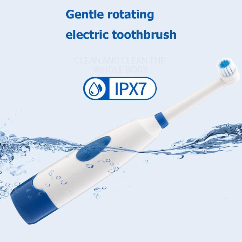 New Arrival Automatic Ultrasonic Rotary Electric Toothbrush IPX7 Waterproof Tooth Brush with 2 Brush Heads 1psc Toothbrush - ebowsos
