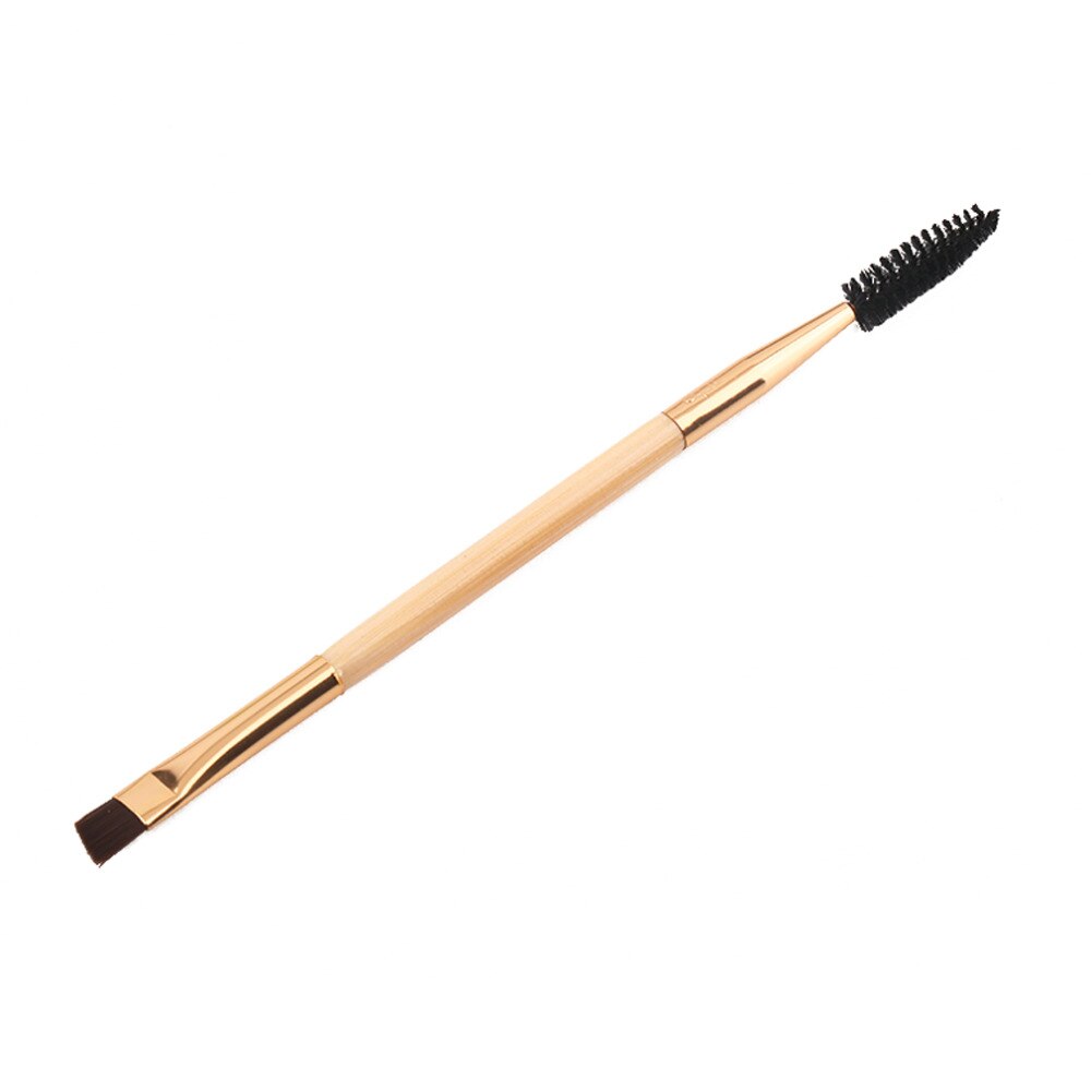 New Arrival Fine bamboo handle Makeup tools double eyebrow brush Eyelash brush  Hot Drop Shipping - ebowsos