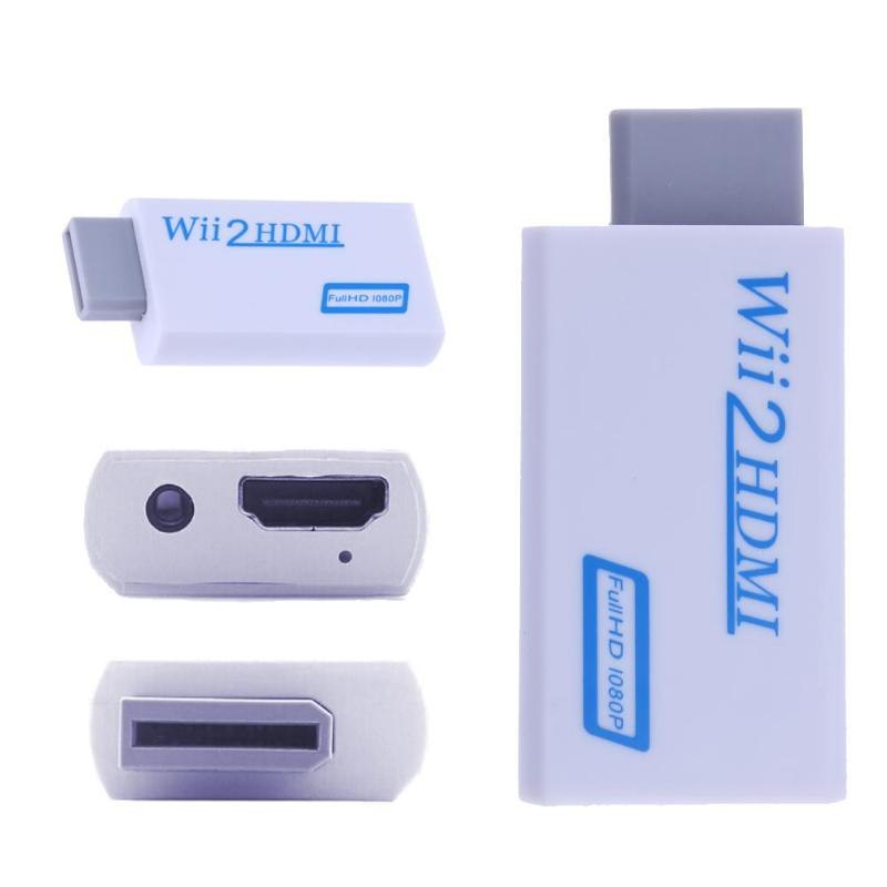 New Arrival Support 720P 1080P Original for Wii to HDMI Adapter Converter with 3.5mm Audio for HDTV Wii2HDMI - ebowsos