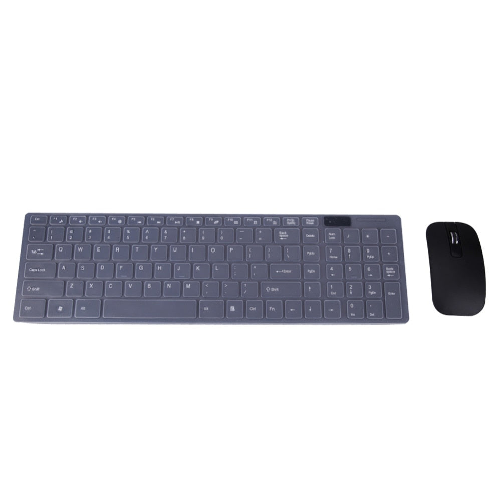 New Black 2.4G Optical Wireless Keyboard and Mouse USB Receiver +Keypad Film Kit for PC Computer Desktop Laptop Notebook - ebowsos