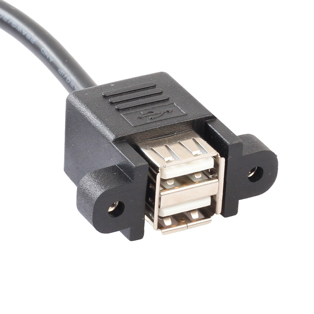 New Cable Adapter 30cm 9 Pin Motherboard Header to 2 Ports USB 2.0 Female Splitter Extension Cable Adapter for Computer PC - ebowsos