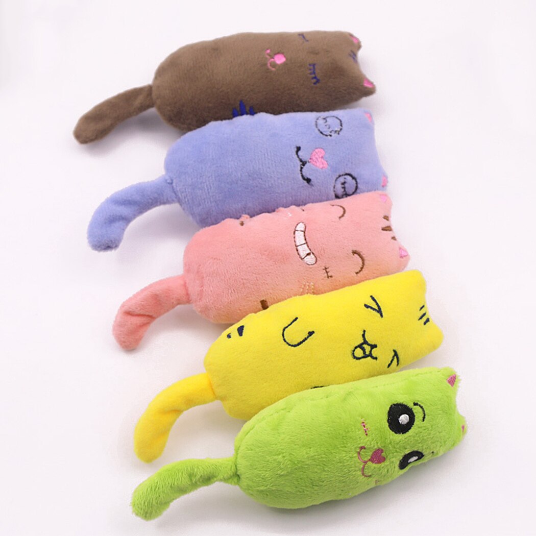 New Cute Cat Tail Bite-Resistant Plush Toy Contains Catnip No Sound Pet Interactive Toy Home Pet Supplies-ebowsos
