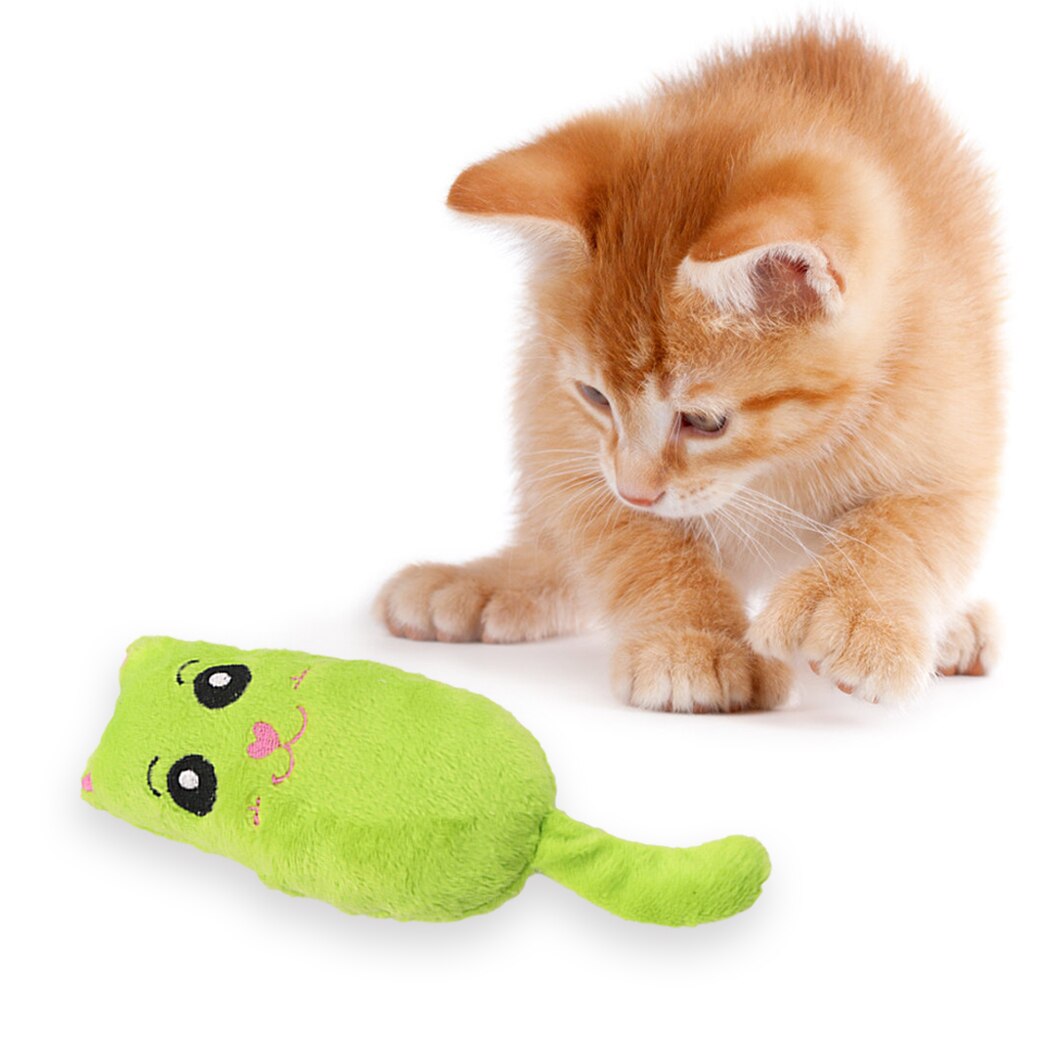 New Cute Cat Tail Bite-Resistant Plush Toy Contains Catnip No Sound Pet Interactive Toy Home Pet Supplies-ebowsos