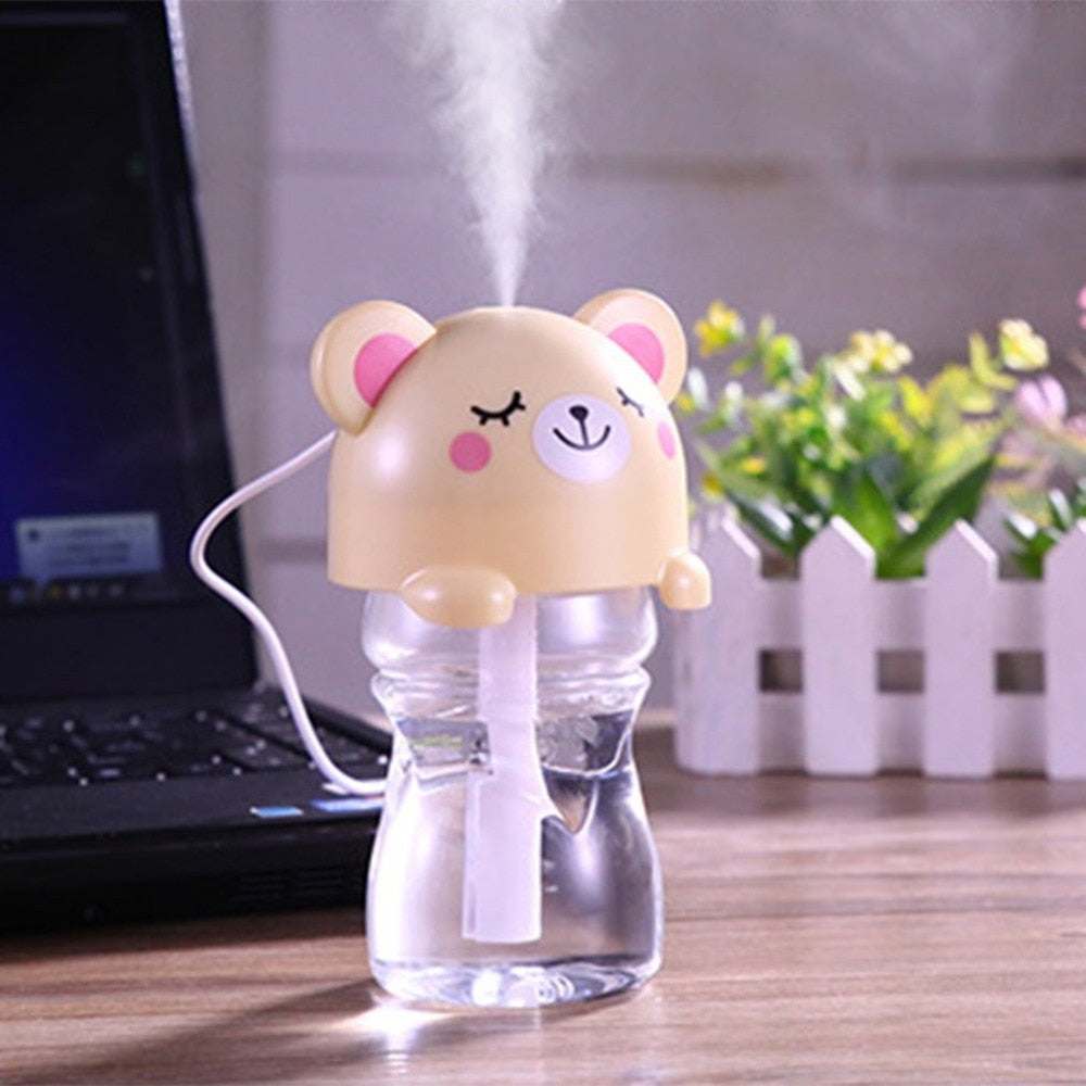 New Design USB Colorful Mini Lamp Water Bottle Cover Humidifier Animal shaped Cute Lovely humidifier - ebowsos
