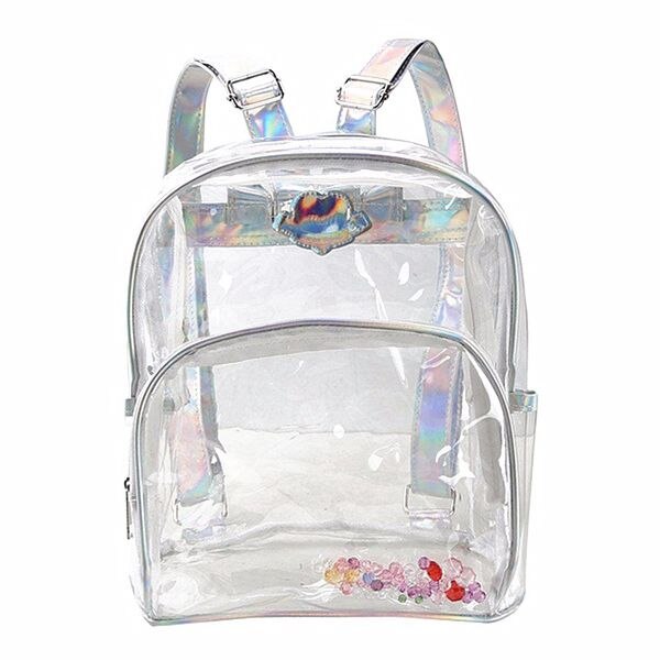 New Fashion Girl Mini Clear Transparent Backpack Satchel Laser Shoulder Bag Rucksack - ebowsos