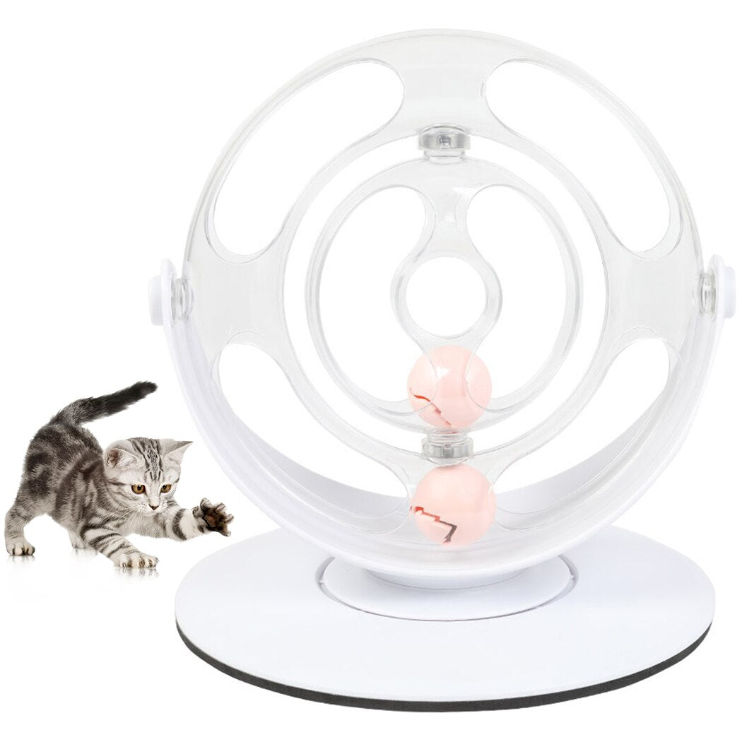 New Funny Cat Toys Creative 360° Rotation Interactive Space Spinning Training Toy Cat Turntable Educational Toy Pet Supplies-ebowsos
