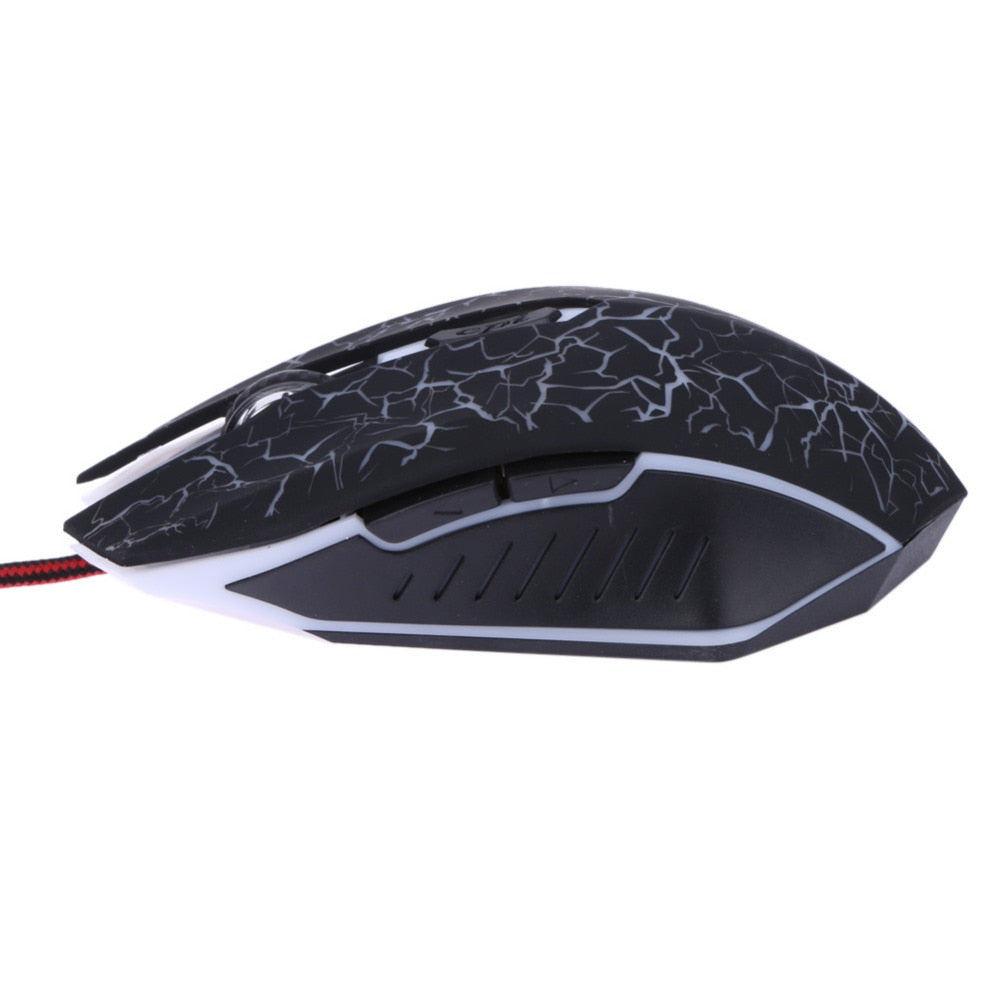 New Gaming Mouse Adjustable Colorful Backlight 4000DPI Optical Wired Gaming Game Mice Mouse for Laptop PC For Lol Dota - ebowsos