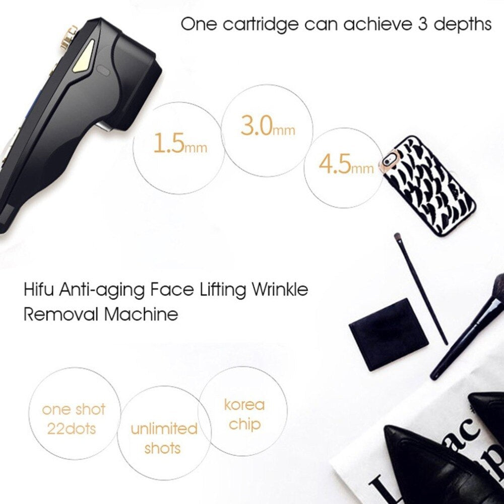 New MINIHIFU Household Ultrasonic Knife Ultrasound Instrument Hand-held Portable Wrinkle Removal Anti-aging Machine - ebowsos