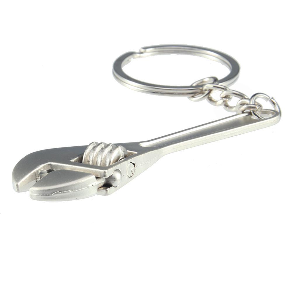 New Metal Adjustable Tool Wrench Spanner Key Chain Ring Keyring Gift-ebowsos