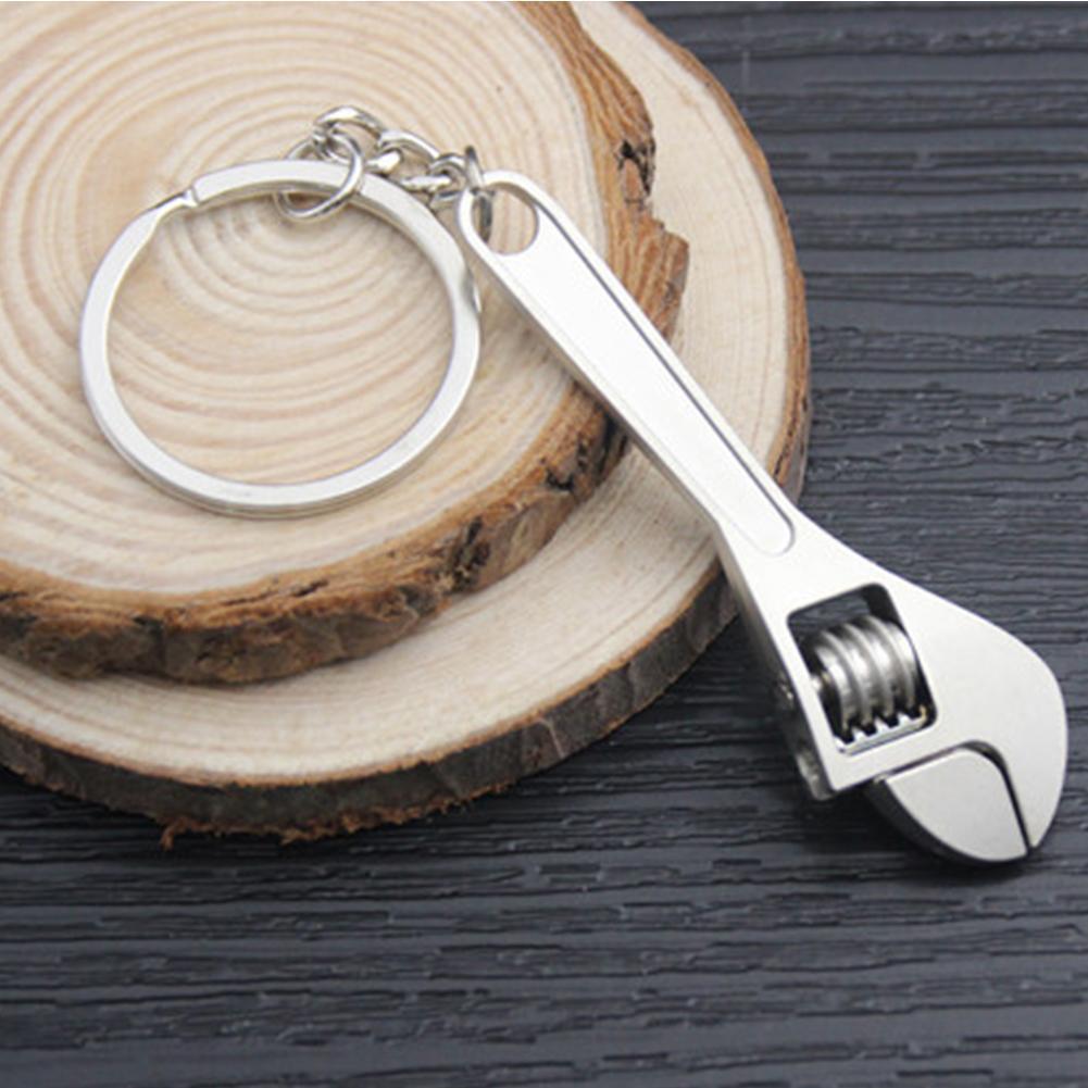 New Metal Adjustable Tool Wrench Spanner Key Chain Ring Keyring Gift-ebowsos