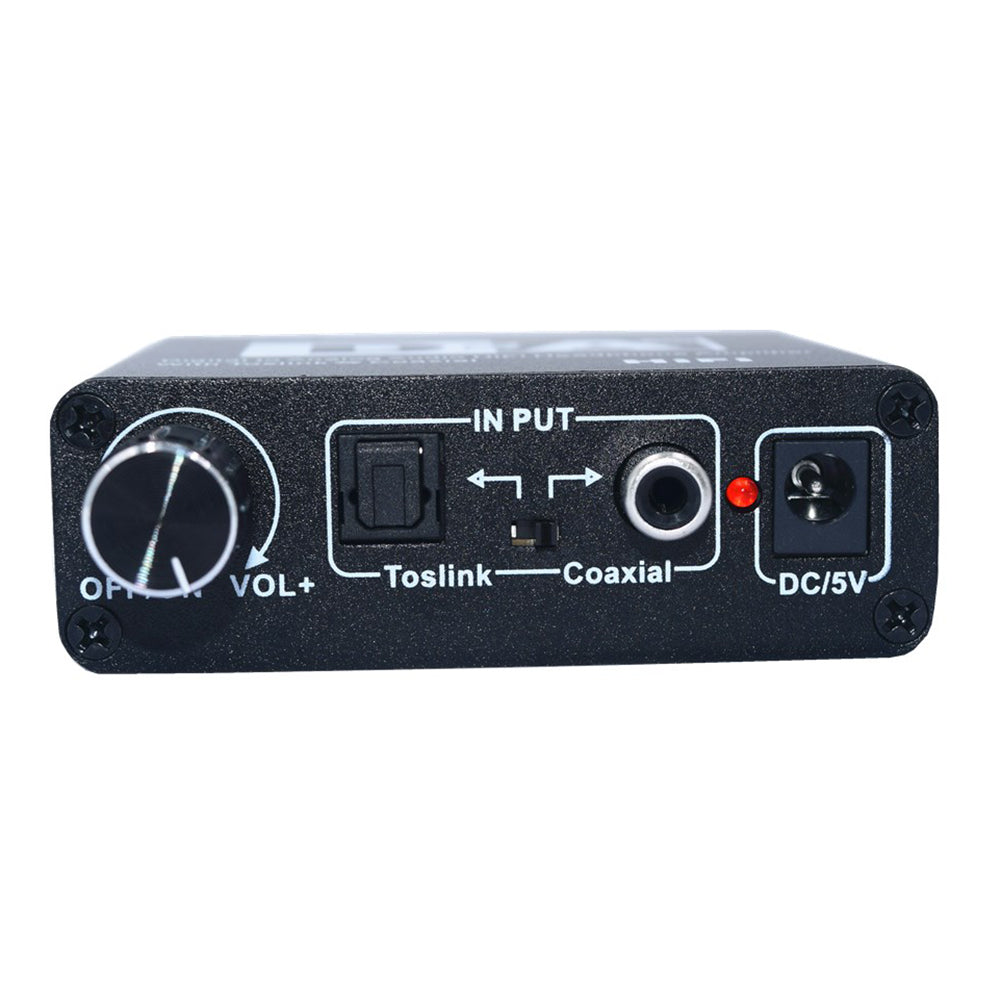 New Mini Digital Analog Optical Audio Converter Coax Coaxial for Toslink to Analog RCA L/R Audio Converter Adapter - ebowsos