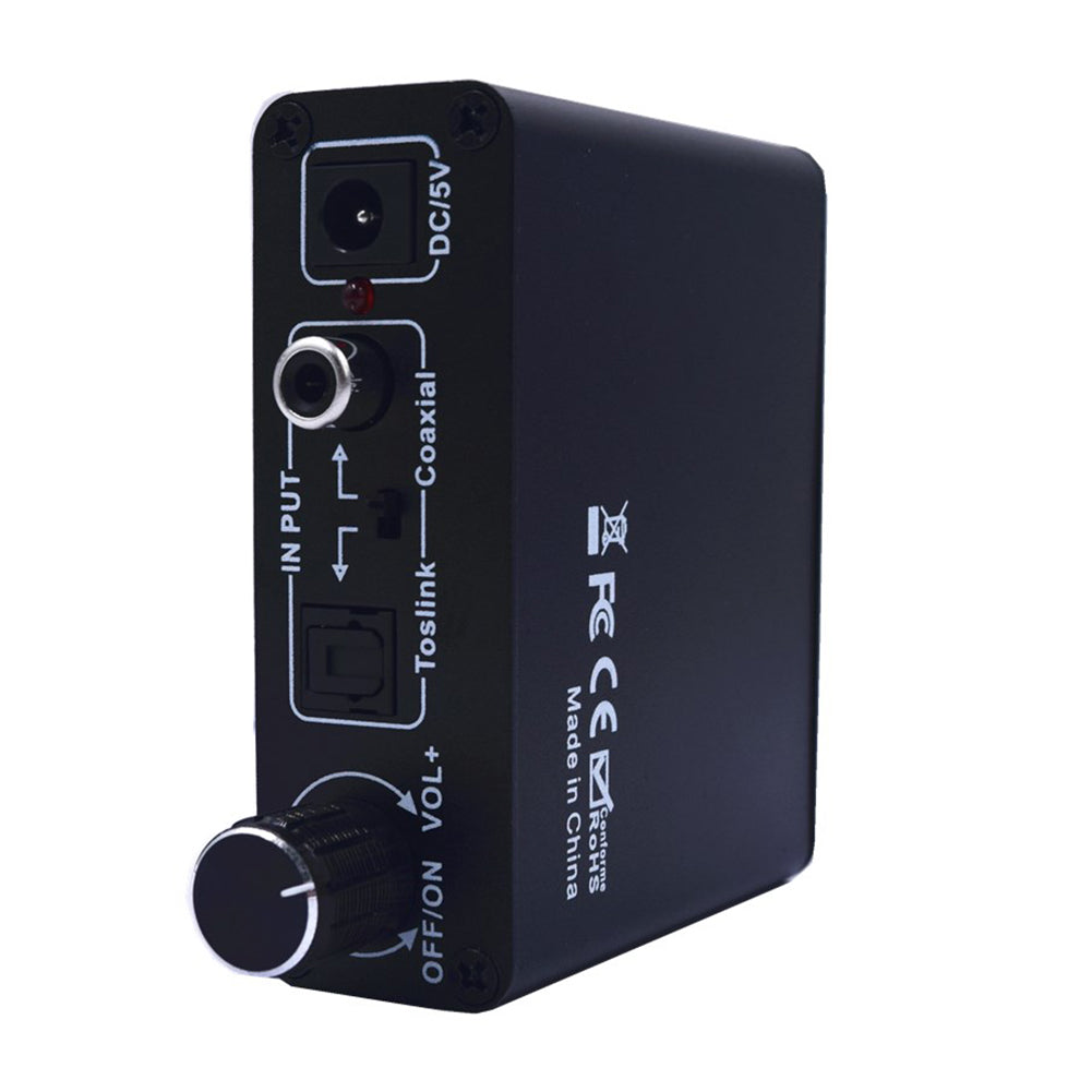New Mini Digital Analog Optical Audio Converter Coax Coaxial for Toslink to Analog RCA L/R Audio Converter Adapter - ebowsos