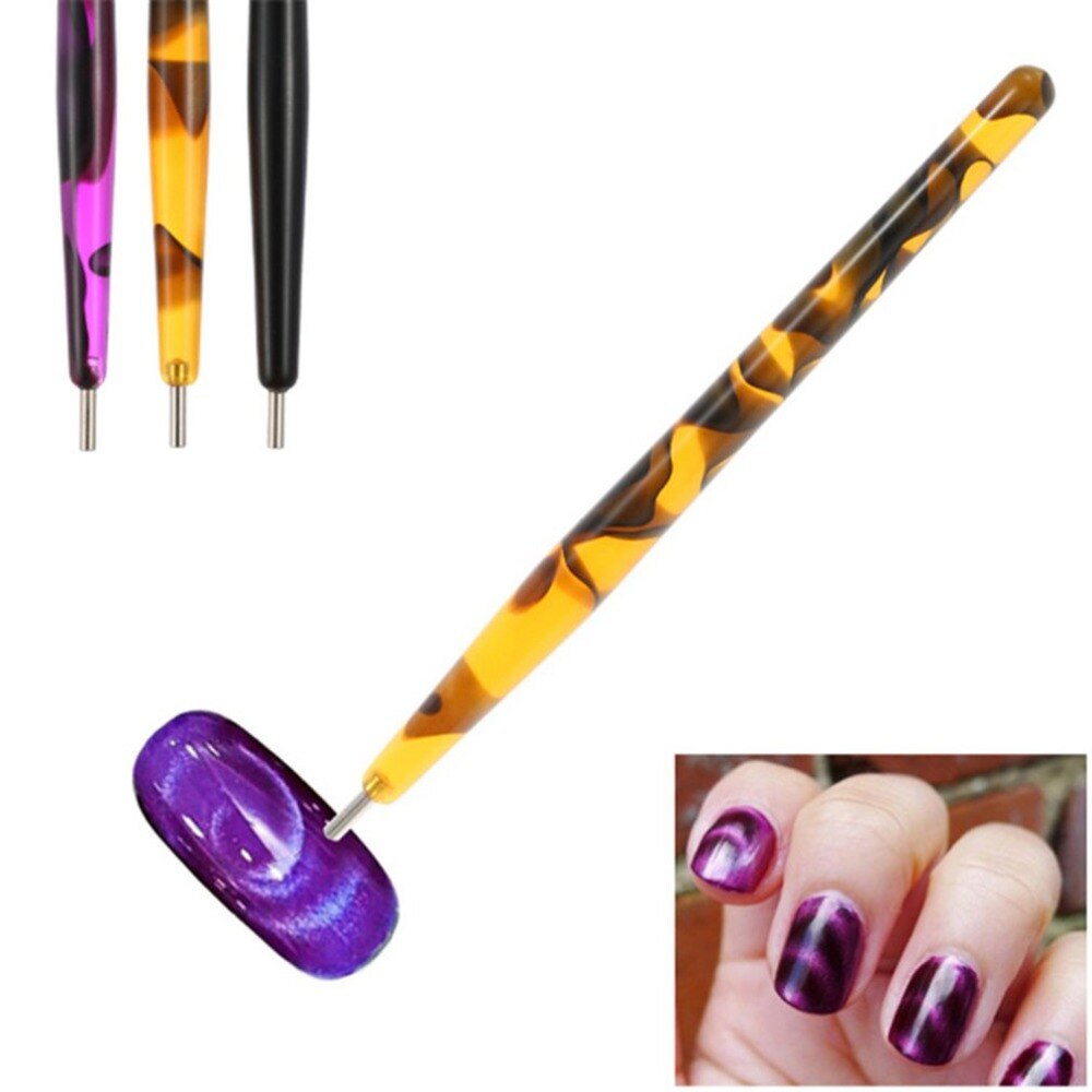 New Nail Tool 3d Magic Cat Eye Gel Special Magnetic Pen Cat Eye Magnet Nail Art Flower Pen Strong Magnetic Pen - ebowsos