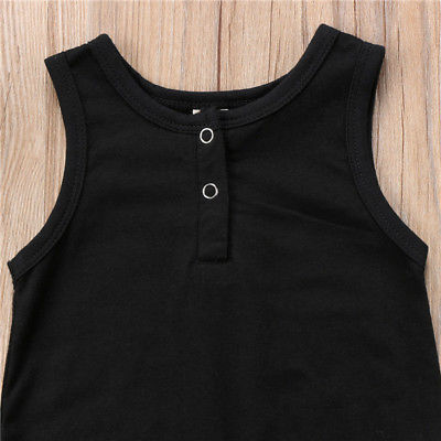New Newborn Toddler Infant Kids Baby Girls Boys Romper Sleeveless Jumpsuit Harem Pants Clothes Solid Outfits 0-18M - ebowsos