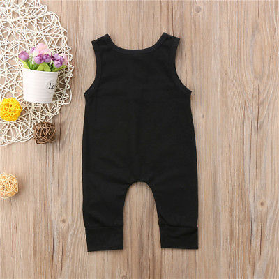 New Newborn Toddler Infant Kids Baby Girls Boys Romper Sleeveless Jumpsuit Harem Pants Clothes Solid Outfits 0-18M - ebowsos