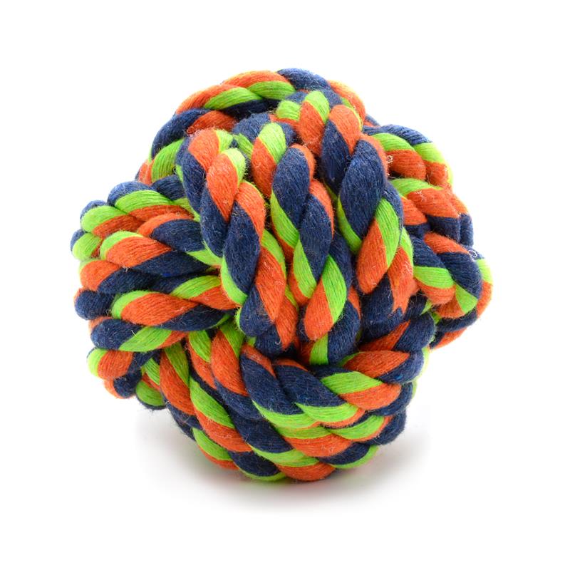 New Pets Cotton Rope Ball Toys Bite Ball Colorful Squeak toy Dog Wool Ball Bite Colorful Pet Puppy Chew Toy-ebowsos