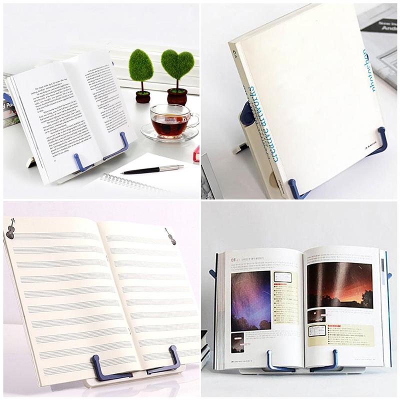 New Portable Reading Stand Books Document Recipe Shelf Folding Cookbook Tablet Holder Organizer Rest Rack Home Office Storage - ebowsos