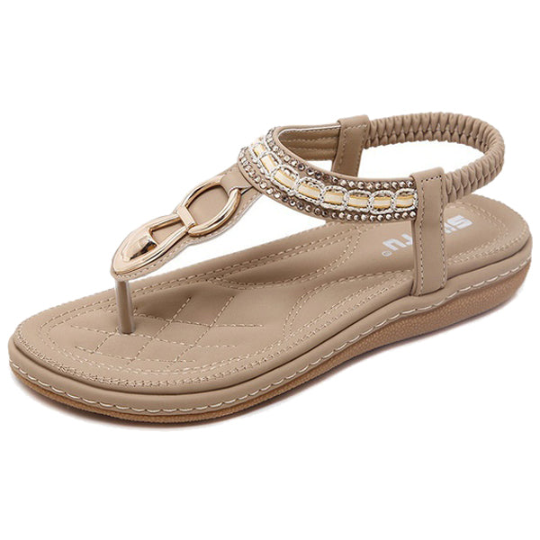 New SIKETU Summer Flat Sandals Ladies Bohemia Beach Flip Flops Shoes Gladiator Women Shoes Sandles platform Clip toe shoes - ebowsos