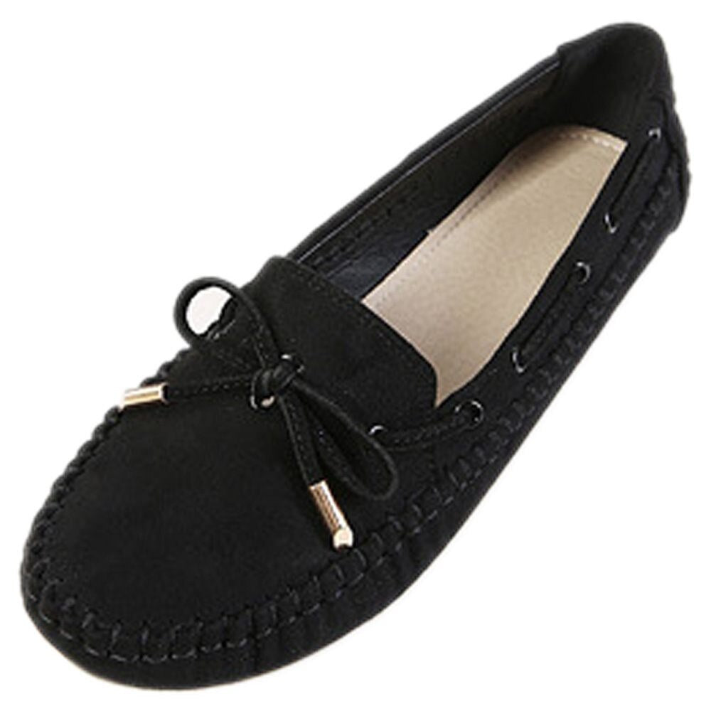 New SIKETU Women Flats Shoes with Bowtie Peas Lazy Casual Soft Flat Shoes - ebowsos