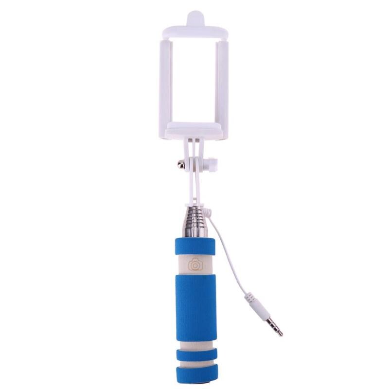 New Selfie Stick Monopod Shutter Holder Extendable Handheld Wired Selfie Stick Shutter for IOS Android Mobile Phone - ebowsos