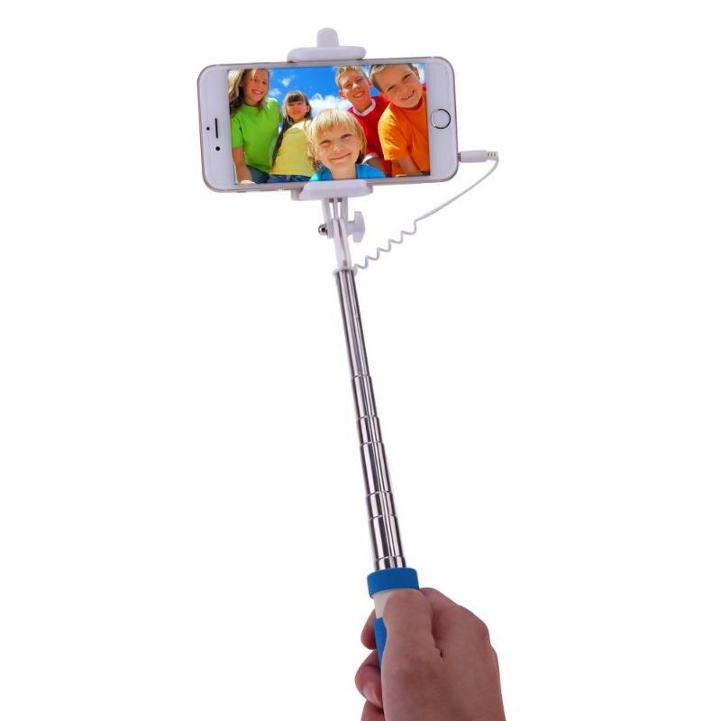 New Selfie Stick Monopod Shutter Holder Extendable Handheld Wired Selfie Stick Shutter for IOS Android Mobile Phone - ebowsos