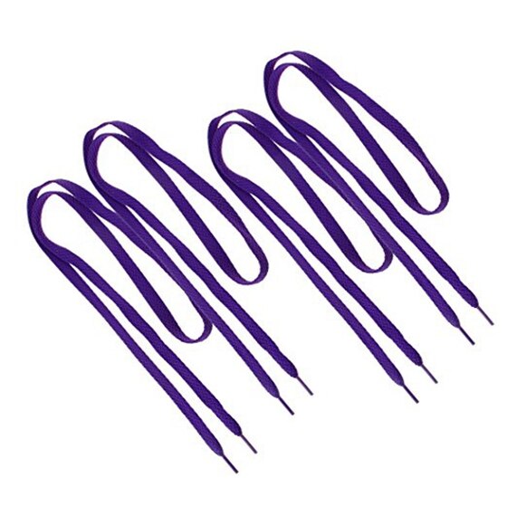 New Sports Shoes String Flat Shoelaces Purple 2 Pairs for Women Men - ebowsos