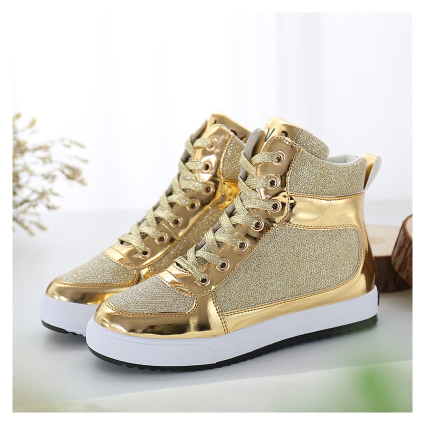 New Spring women's casual shoes high-top lace heavy-bottomed canvas shoes 35-39 - ebowsos
