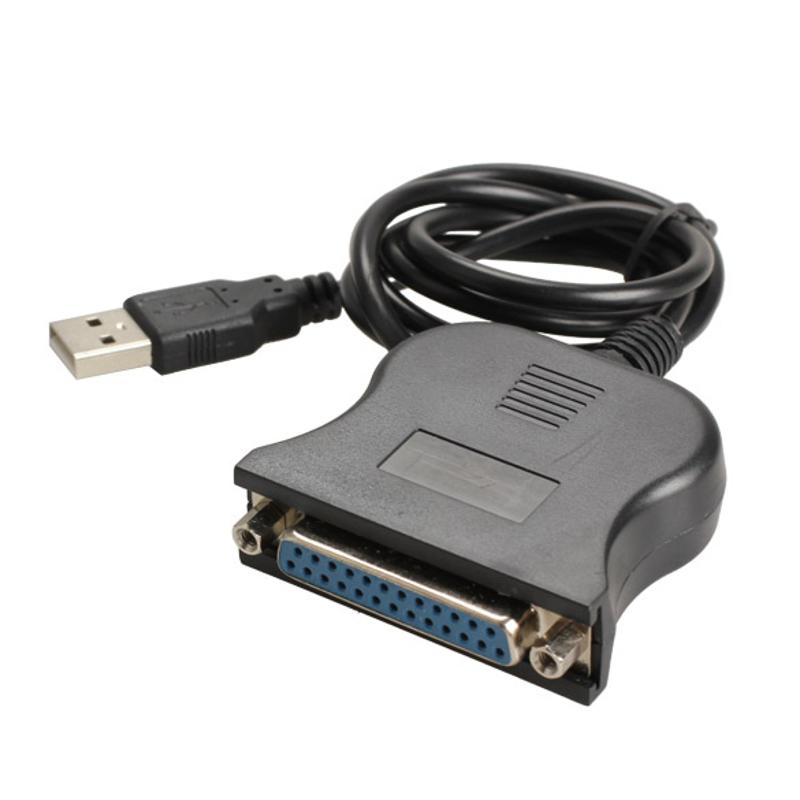 New USB 1.1 to DB25 Female Port Print Converter Cable LPT USB Adaptor LPT Cable LPT to USB Cable Black Wholesale - ebowsos