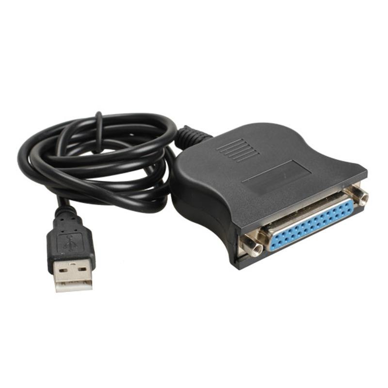 New USB 1.1 to DB25 Female Port Print Converter Cable LPT USB Adaptor LPT Cable LPT to USB Cable Black Wholesale - ebowsos