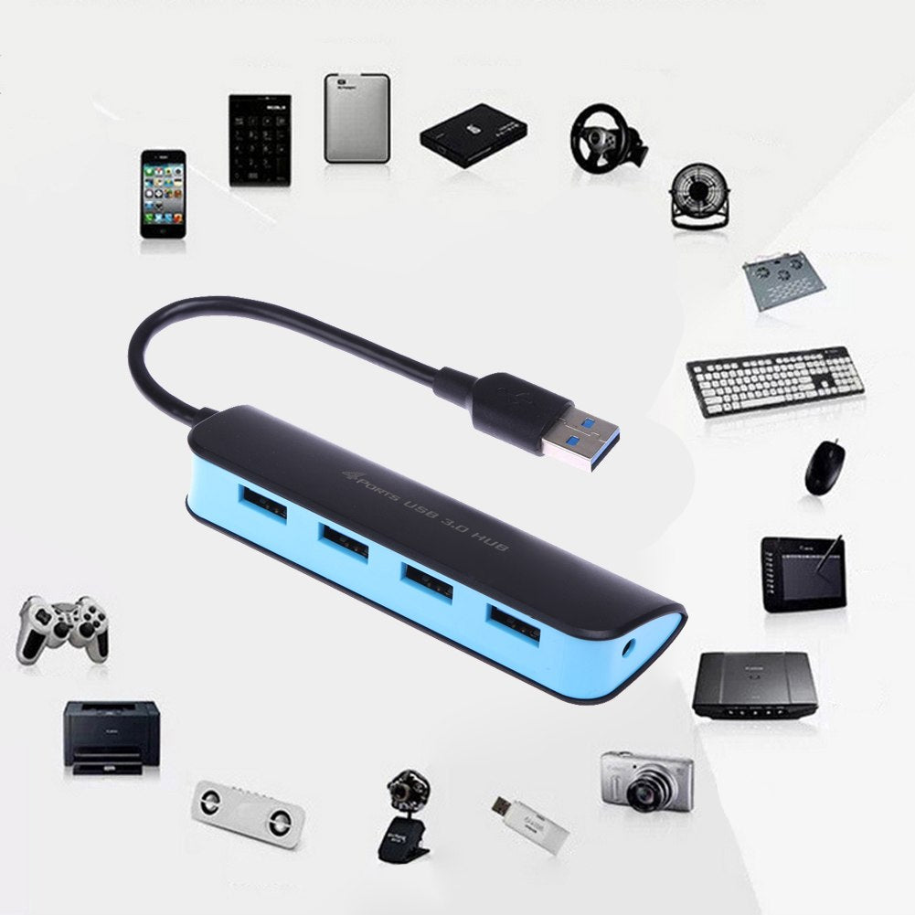 New USB Adapter High Speed 4-Port USB 3.0 Multi USB HUB Splitter ...