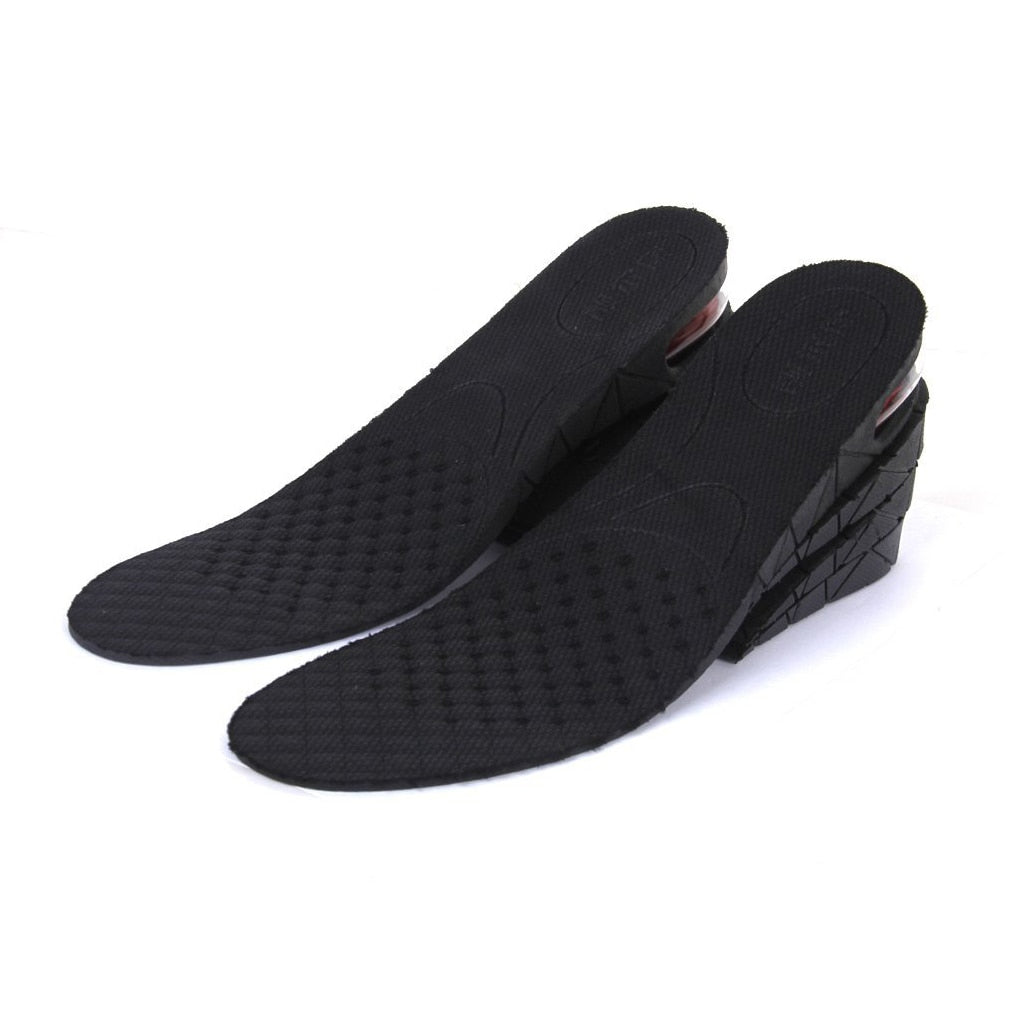 New Unisex Elevator Shoe Insoles Air Cushion 4 Layers Heel Elevation Taller - ebowsos