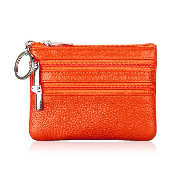 New Vintage Small Women Wallets Female Genuine Leather Womens Wallet Zipper Design With Coin Purse Pockets Mini Wallet - ebowsos