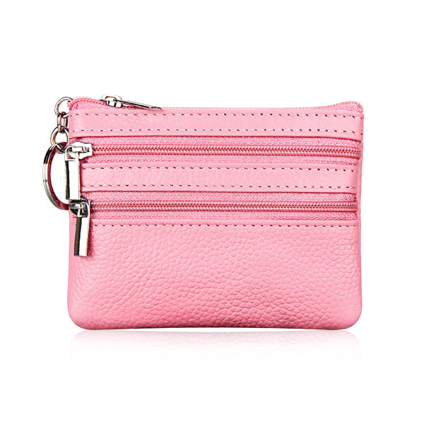 New Vintage Small Women Wallets Female Genuine Leather Womens Wallet Zipper Design With Coin Purse Pockets Mini Wallet - ebowsos