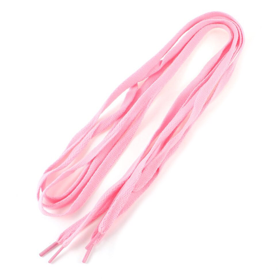 New Woman Pink Flat Shoelaces Trainer Sport Boot Shoe Laces 2 Pairs - ebowsos