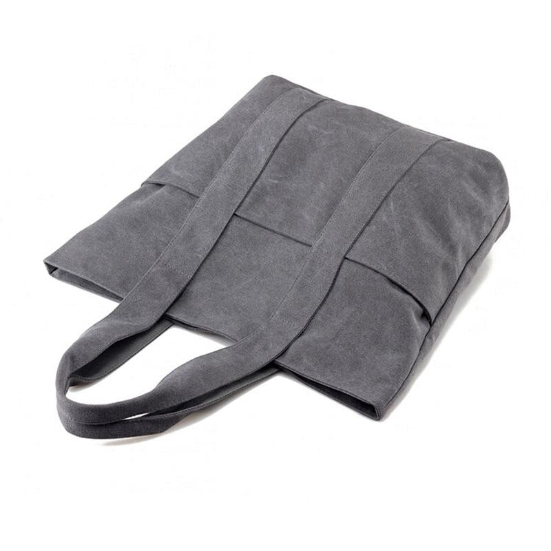 New Women's Canvas Shoulder Hand Bag Tote Bag(Grey) - ebowsos