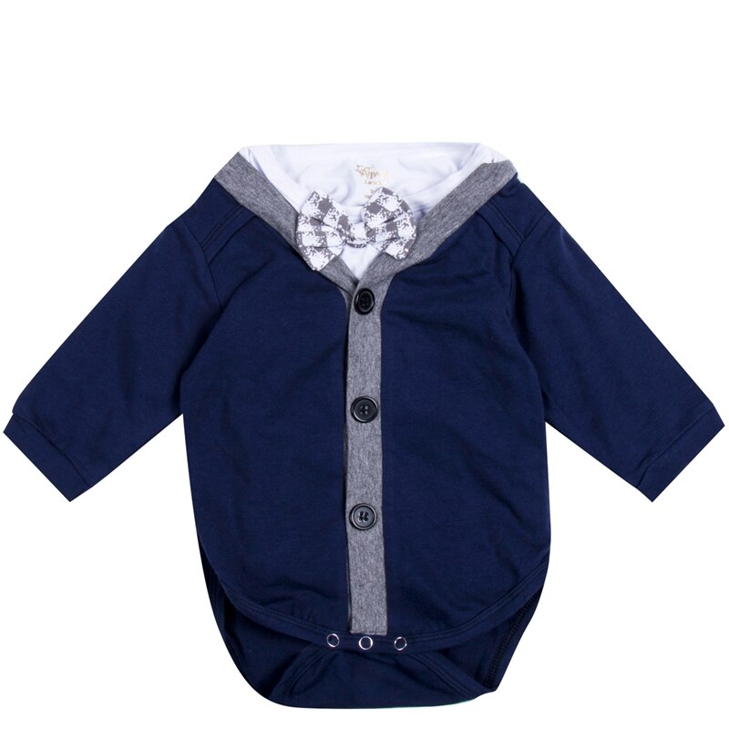 Newborn Infant Baby Boy Long Sleeve Bodysuits Cardigans Cotton Jumpsuit Sweatshirt Oitfits Cute 2pcs - ebowsos