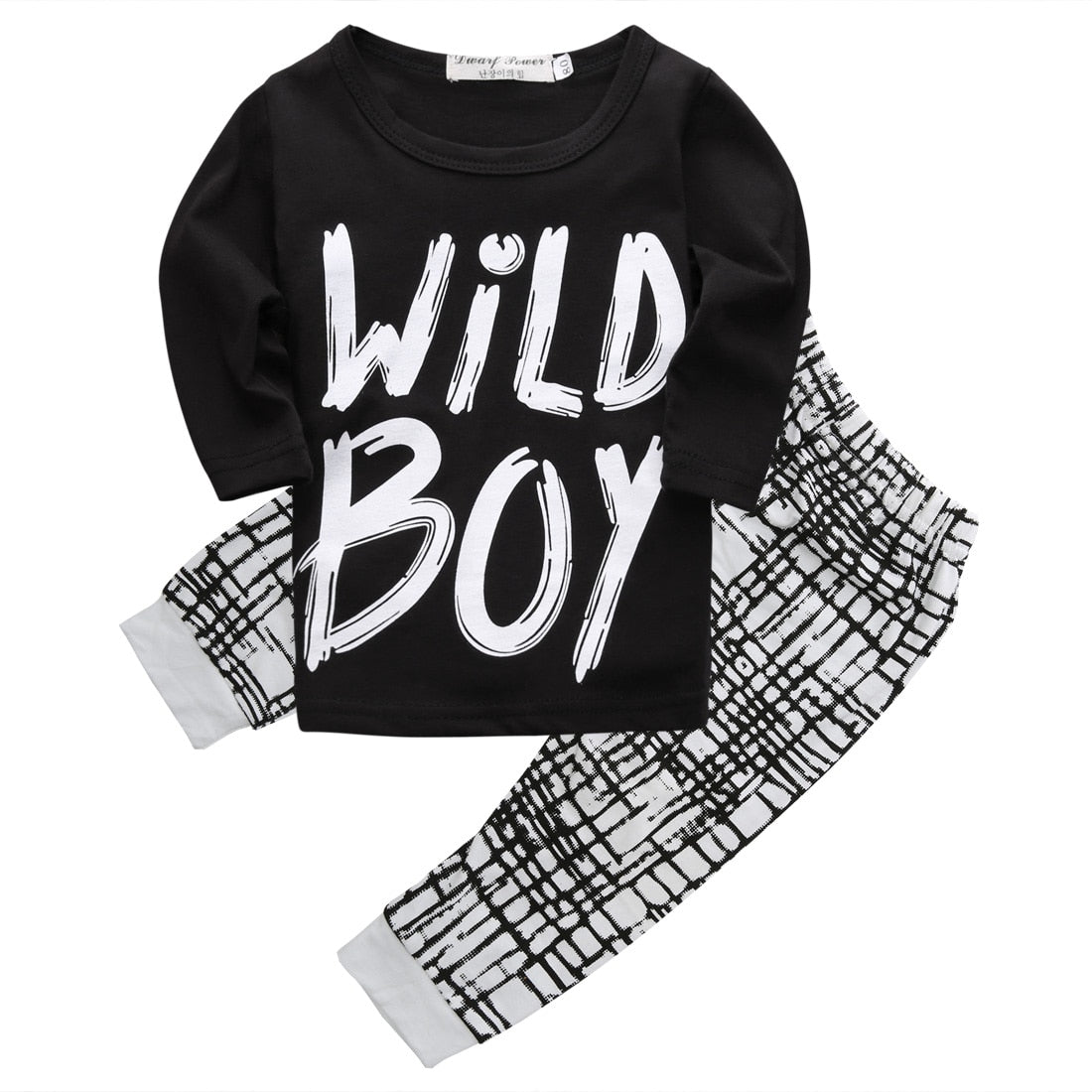 Newborn Infant Baby Boys Clothes Wild Boy T-shirt Top+Pant Legging Outfits Set - ebowsos