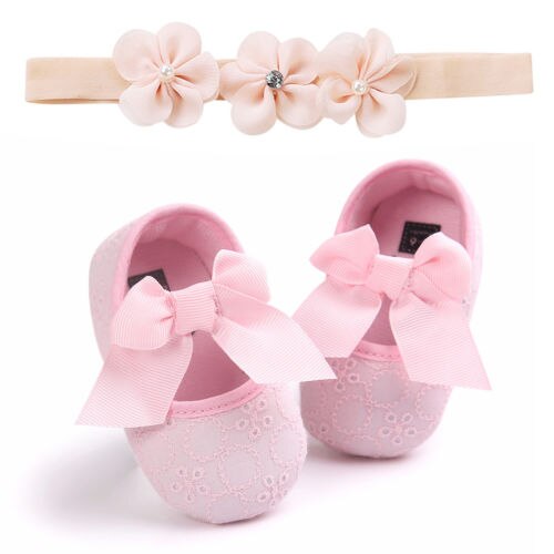 Newborn Toddler Girl Crib Shoes Floral Cute Casual Pram Prewalker Anti-slip Sneakers Soft Sole - ebowsos