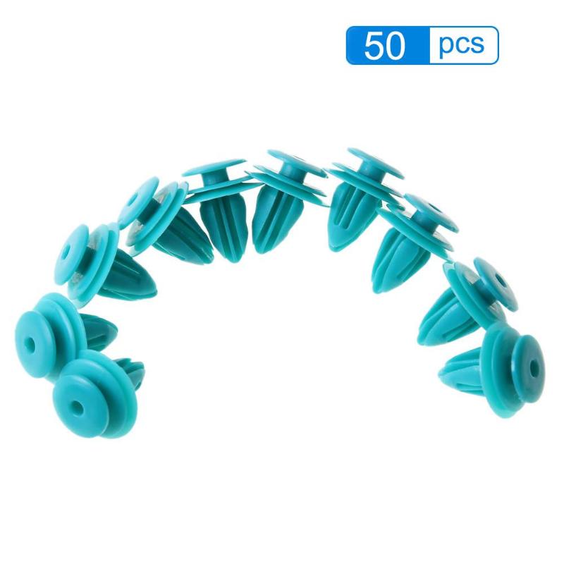 Newest 50pcs Car Universal Door Trim Panel Clip Fasteners Auto Bumper Rivet Retainer Fastener Clip High Quality - ebowsos