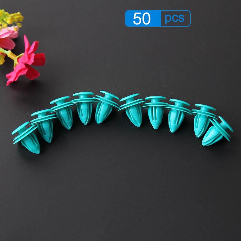 Newest 50pcs Car Universal Door Trim Panel Clip Fasteners Auto Bumper Rivet Retainer Fastener Clip High Quality - ebowsos