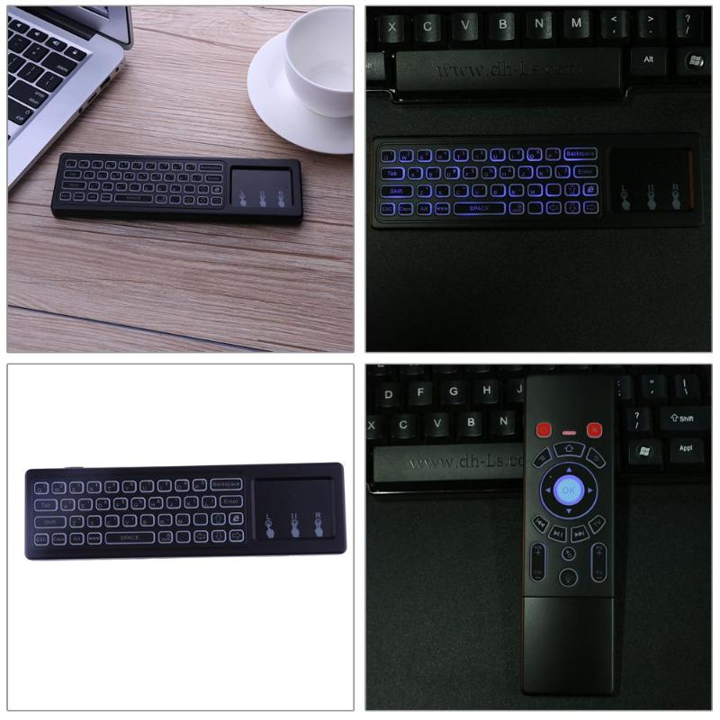 Newest MX3 Pro 2.4G Remote Control Backlight Wireless Keyboard IR Learning Mic Voice Fly Air Mouse backlit keyboard - ebowsos