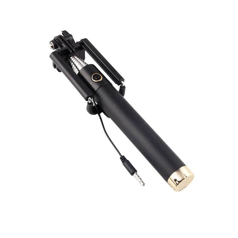 Newest Wired Selfie Stick Mini Extendable Handheld Monopod Selfie Stick For iPhone Samsung HTC SONY Nokia LG - ebowsos