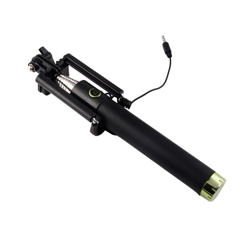 Newest Wired Selfie Stick Mini Extendable Handheld Monopod Selfie Stick For iPhone Samsung HTC SONY Nokia LG - ebowsos