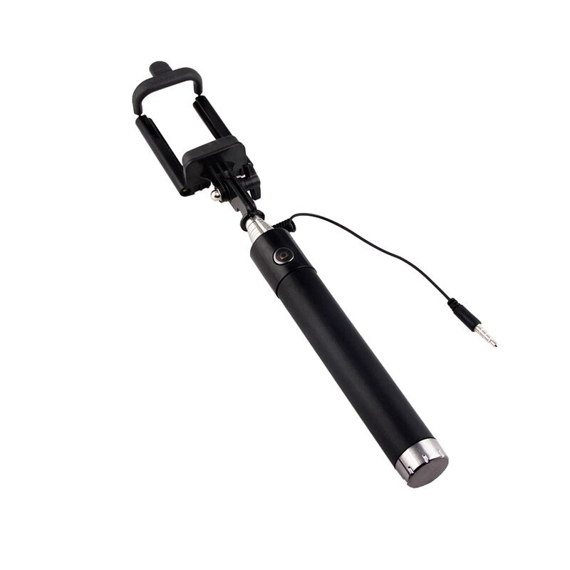 Newest Wired Selfie Stick Mini Extendable Handheld Monopod Selfie Stick For iPhone Samsung HTC SONY Nokia LG - ebowsos