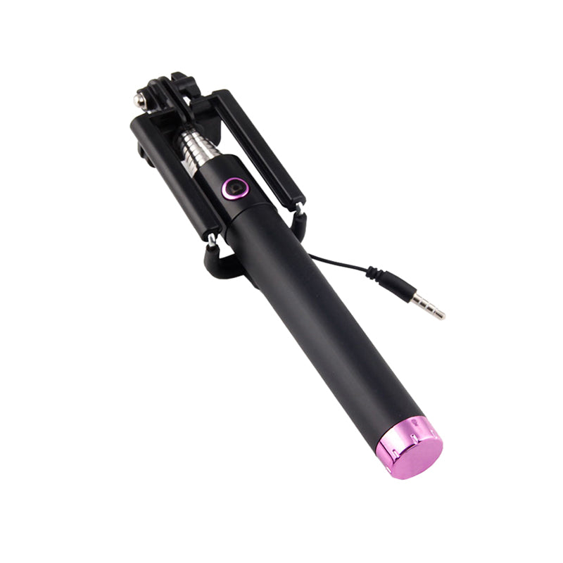 Newest Wired Selfie Stick Mini Extendable Handheld Monopod Selfie Stick For iPhone Samsung HTC SONY Nokia LG - ebowsos