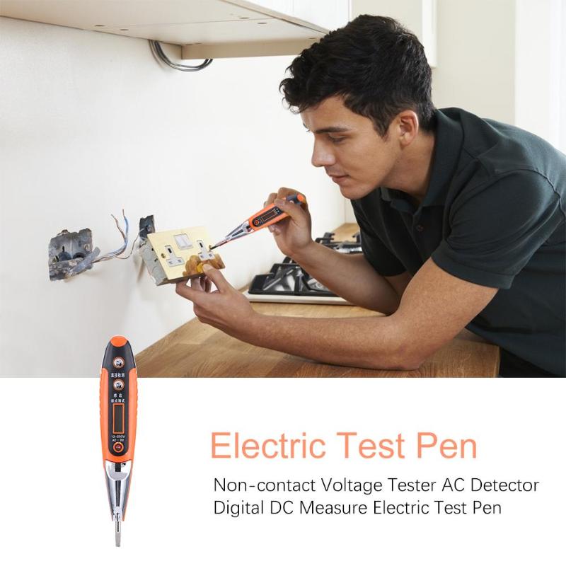 Non-contact Voltage Tester AC Detector Digital DC Measure Electric Test Pen - ebowsos