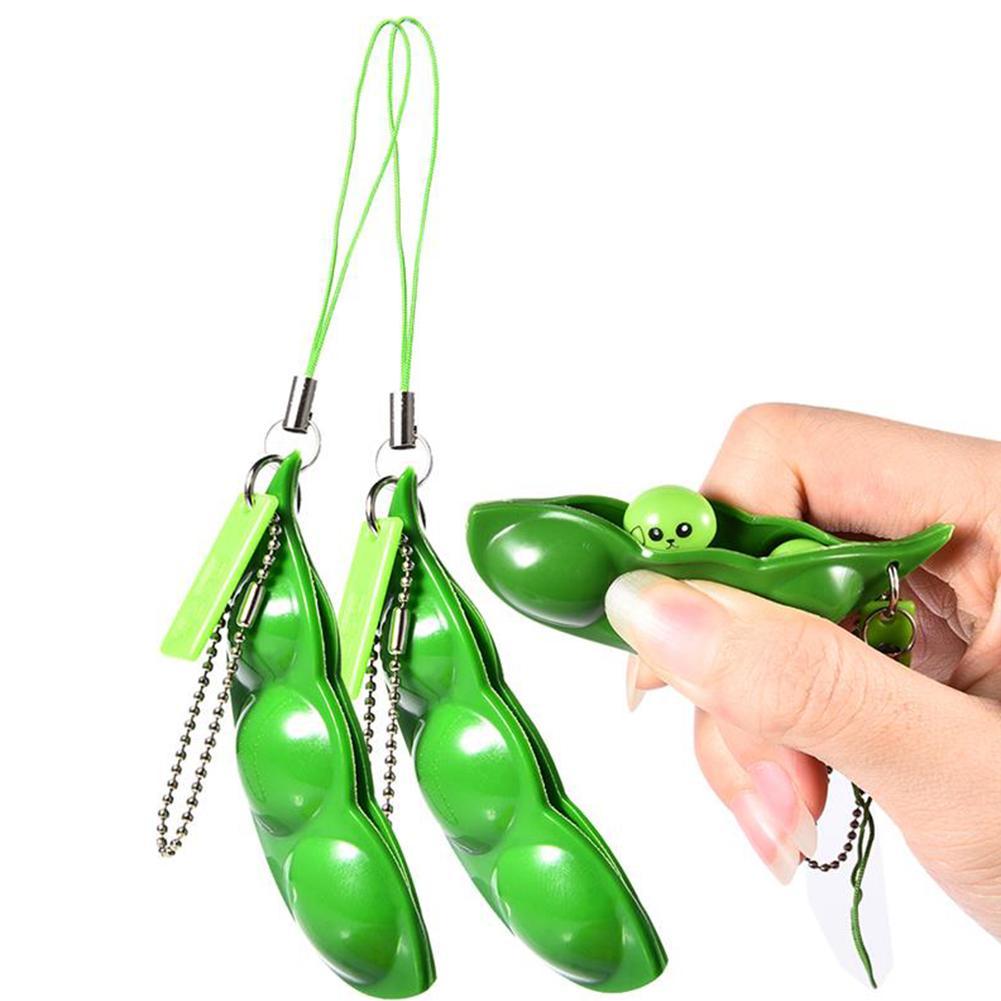 Novelty Gag Squeeze Beans Toys Antistress Entertainment Fun Squeeze Funny Gadgets Stress Relief Toy Pendants Kids Gifts-ebowsos